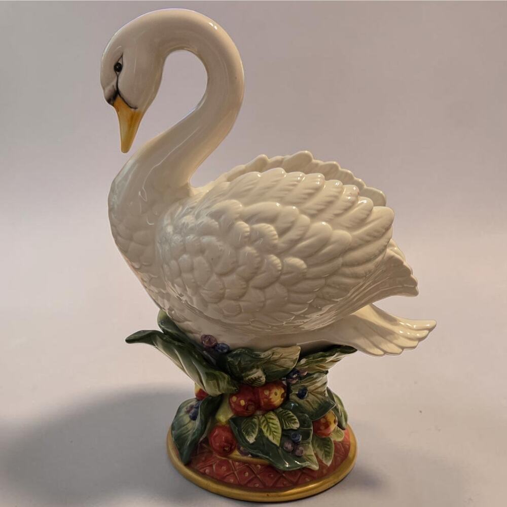 Swan Candleholder Fitz and Floyd Essentials Holiday Swan Collection Christmas - Picture 8 of 10